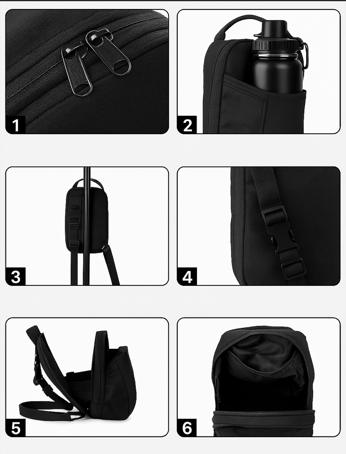 Sac Magnétique Gym – Porte-gourde 1,5L & Smartphone